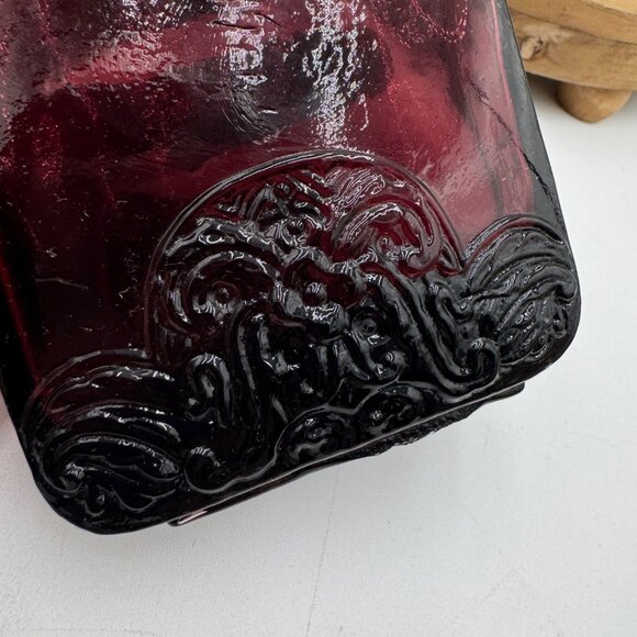 VTG set of 3 Vidrios de levante Cobalt Blue Turquoise purple Embossed Recycled - Picture 8 of 12